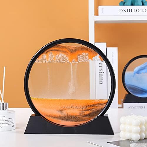 Arthink Moving Sand Art Picture in Motion Round Glass 3D Deep Sea Landscape - Image 3