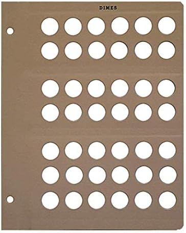 Dansco Blank Album Page for US/Canada Dimes by Unknown