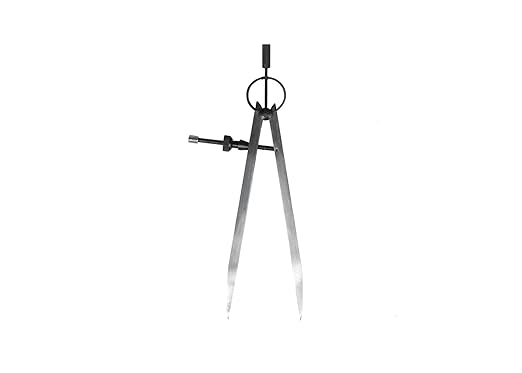 PEC Tools Spring Divider Caliper, Solid Nut, Drafting Ruler Tool, Suitable for Woodworking, Metalworking, and Geometric Drawing (12 inches)