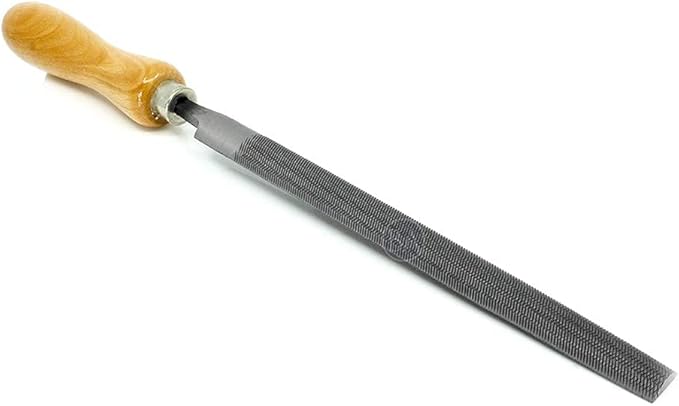 Benchmark Abrasives 8" Bastard Cut Half Round Aluminum Metal Hand File Tool, Hardened Steel File, Deburr Shaping Filing Soft Metal Aluminum Tin Iron Copper Plastic Hard Wood Metalworking DIY (8")