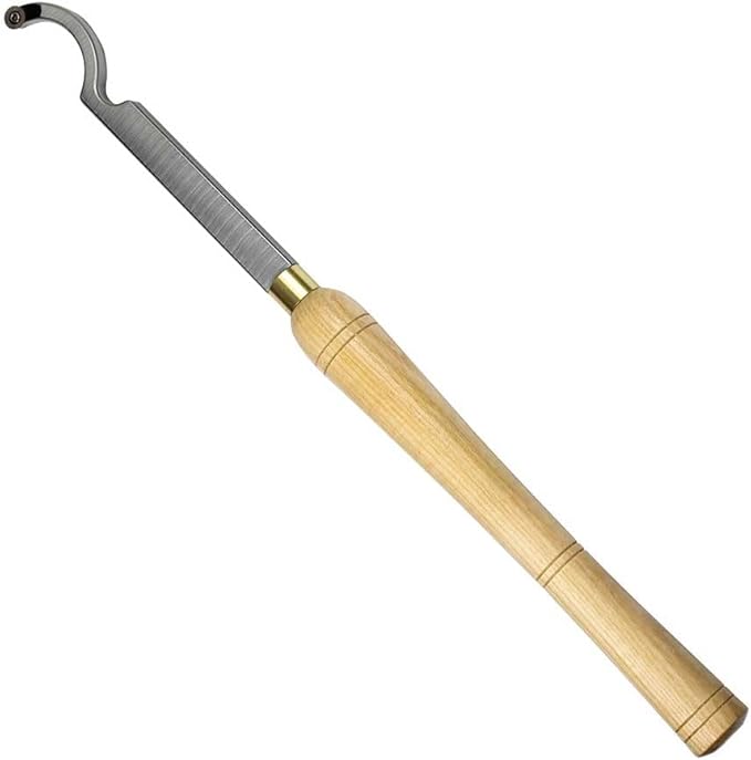 Swan Neck Hollowing Tool Carbide Tipped Wood Turning Tools Bended Lathe Chisel Tool Bar with 12mm Round Carbide Insert for Wood Hobbyist or DIY or Carpenter
