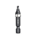 THINKWORK M35 Cobalt Spiral Flute Step Drill Bit, Single Size HSS Step Bit 3/8", Small Size EDC 1/4" Shank Step Bits for Metal, Carbon Steel, Stainless Steel, Wood, Plastic