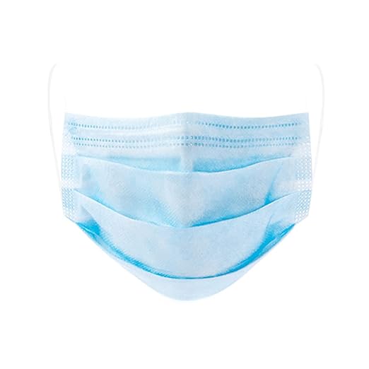 2,000pcs Disposable Face Masks- 3 Ply Breathable Mask For Adults - Blue (40 Packs of 50)