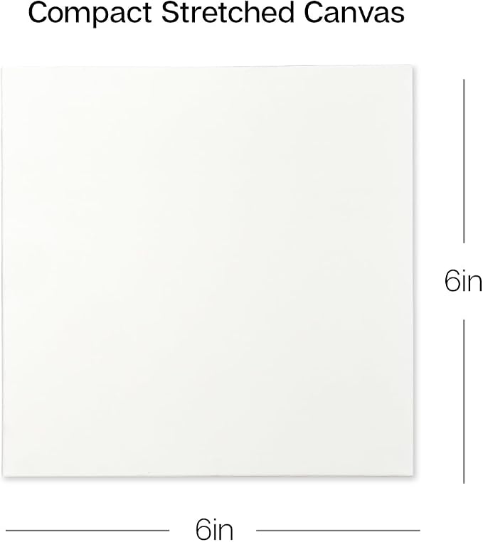 KINGART Stretched White Canvas Set – Square, 6x6 Inch, Triple Gesso Primed – - Image 4