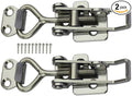 SYINE Adjustable Buckle Cabinet Boxes Lever Handle Toggle Latch Lock with Screws, 2 Pcs (SK-1S, 75-95mm)