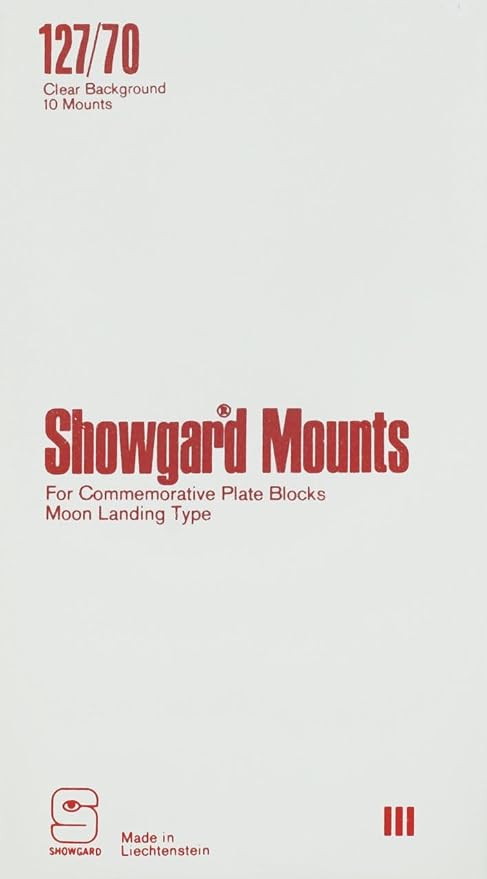 Pre-Cut Clear Stamp Mounts Size 127/70 by Showgard