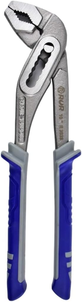 8-inch Quick Adjust Water Pump Pliers - Locking Pliers with 7 Postion V-Jaw,Channel Lock,Serrated Jaws and Comfort Dip-grip Handle