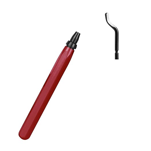 Metal Deburring Tool, Burr Remover Hand Tool for for Metal, Resin, Plastics, 3D Printing Burr Removal Tool TS/XBD-03 (Red)