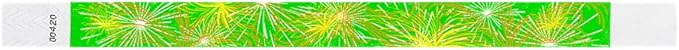 500 WristCo Fireworks Tyvek Wristbands for Events - Comfortable Tear Resistant Paper Bracelets ID Wrist Bands for Concerts Festivals Admission Party Identification Tours