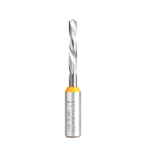 Amana Tool 317005 Solid Carbide Dowel Drill Boring Bit L/H 5mm D x 70mm Long x 10x25mm SHK