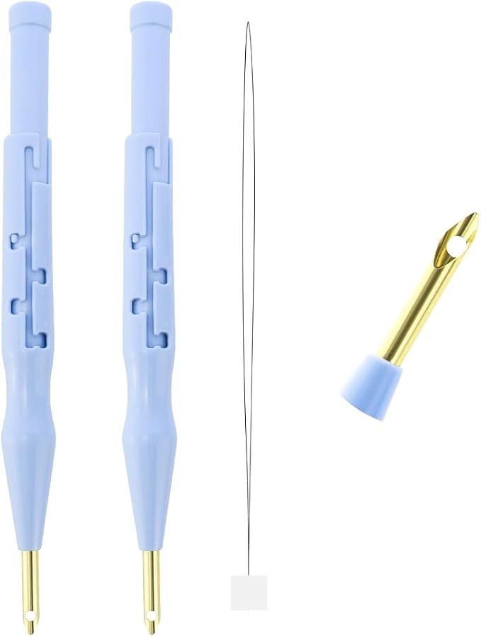 2 Pack Adjustable Embroidery Punch Needle Pen Tool, Felting Threader by WYBG