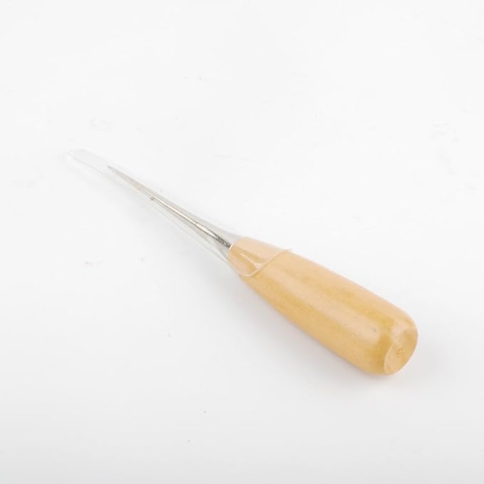 NW Wooden Handle Awl Leather Sewing Awl Leather Drillable Awl (2pcs)
