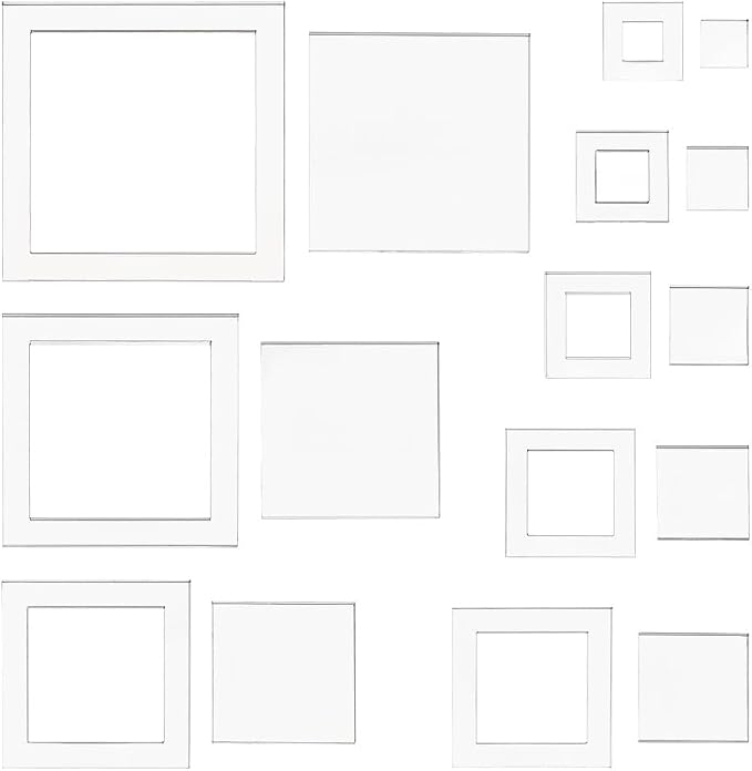 BENECREAT 16 Sizes Square Quilting Template, Acrylic Intricate Sewing Machine by BENECREAT
