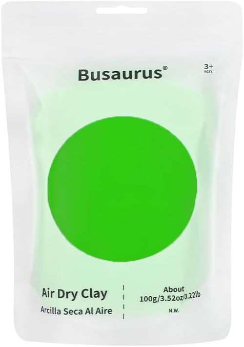 100g Green Air Dry Foam Clay, DIY Magic Model Clay by BusaurusToys