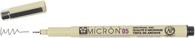 SAKURA PIGMA MICRON 05 FINELINER PEN, 0.45MM LINE WIDTH - Image 2