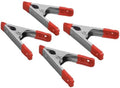 Wideskall® 4" inch Metal Spring Clamps w/Red PVC Coated Handle and Tips (Pack of 4)