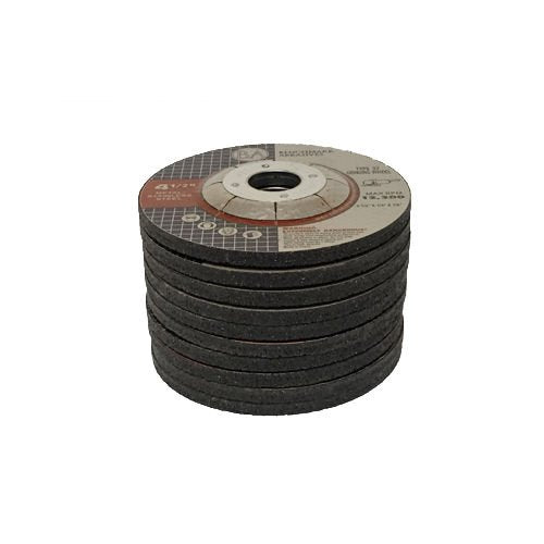 Benchmark Abrasives 4-1/2" Aluminum Oxide Pro Depressed Center Grinding Wheel, 1/4" Thick, 7/8" Arbor for Cutting Grinding Stock Removal on Metal, Steel, Cast Iron - 100 Pack