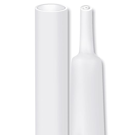 XHF 5/8 Inch 3:1 Waterproof White Heat Shrink Tubing 4 Ft Marine Grade Wire Cable Adhesive Lined Tube Insulation Seal Against Moisture Corrosion and Air Leakage