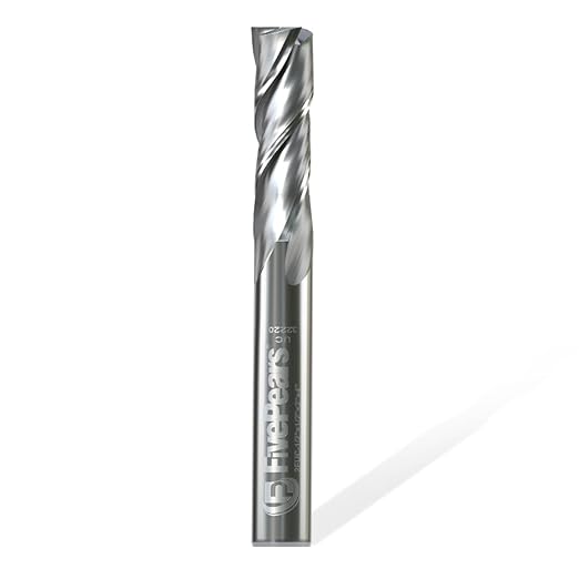 FivePears Up Cut Spiral Router Bit for CNC, 1/2 inch Cutting Diameter and 2 inch Cutting Length 1/2 inch Shank Carbide End Mill Router Bit for Wood Carving Engraving Grinding Grooving