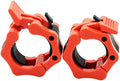 Barbell Clamps 2 inch, Heavy Duty Exercise Collars 2" Quick Release Pair of Locking Pro Olympic Weight Bar Plate Locks Collar Clips for Workout Weightlifting Fitness Training - ORANGE