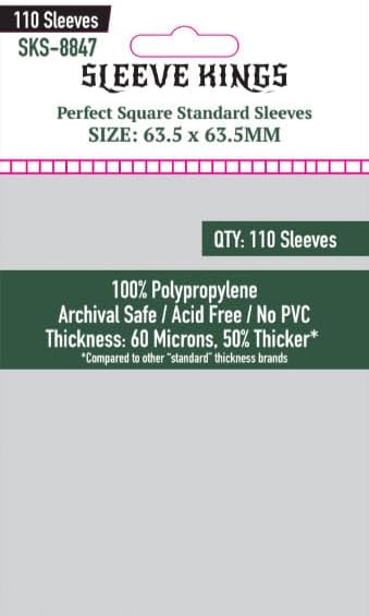 Sleeve Kings Standard Card Sleeves – 110 Count, Medium Square Size, Compatible - Image 2