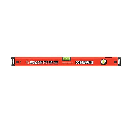 Kapro - 781 Genesis Box Level - Features Horizontal Vial and Dual-View Plumb Site - VPA Certified - Aluminum - Non-Magnetic - 36 Inch