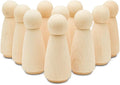 Wood Peg Dolls, 5.5 Inch Large Mom/Angel Shape Wooden Peg People, Strong Birch by Woodpeckers