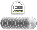 SOMOLUX 28mm Rotary Cutter Blades 10 Pack, Fits OLFA, Fiskars Etc Rotary Cutter by SOMOLUX