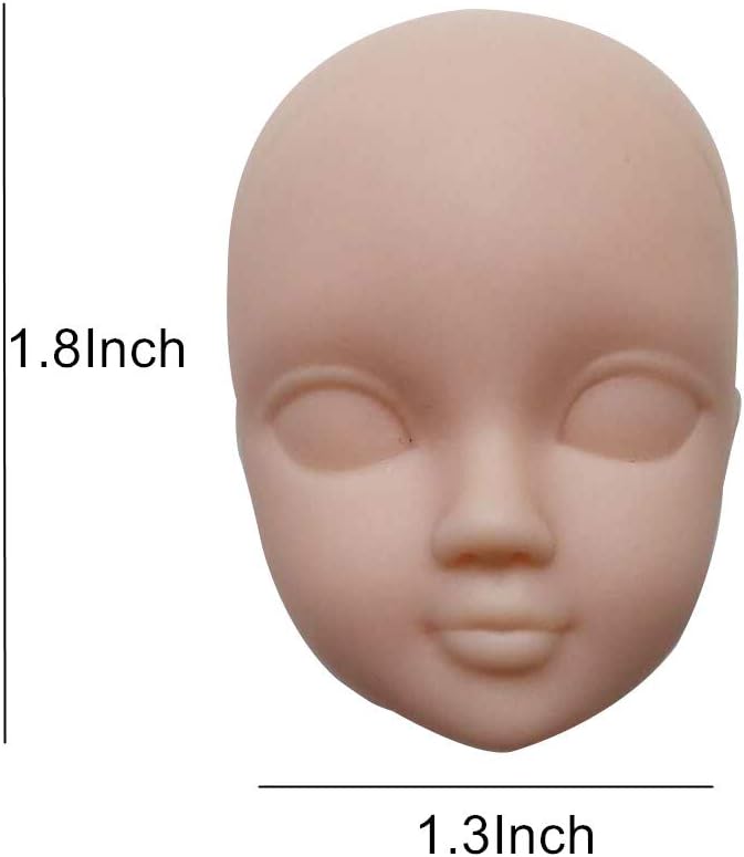 DoubleWood 10pcs 1/6 Doll Head Soft Plastic Doll Repainting Practice Makeup - Image 2