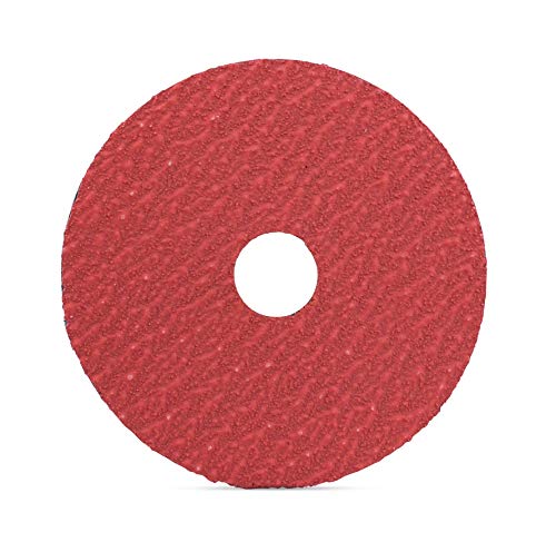 BHA Ceramic Resin Fiber Sanding and Grinding Discs, 4.5” x 7/8”, 120 Grit - 25 Pack