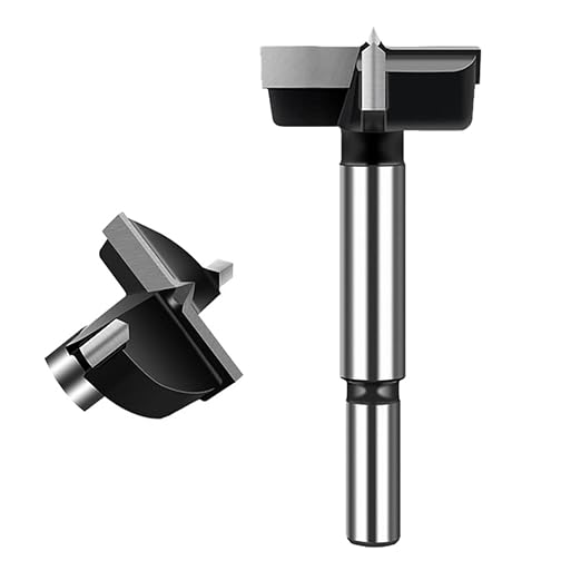 ASNOMY 1-3/4 Inch Forstner Drill Bit, Carbide Tipped Forstner Bit for Hard Wood, Wood Drilling Hole Saw Set Woodworking Hinge Cutter Tool Kits for for Wood Plastic Plywood
