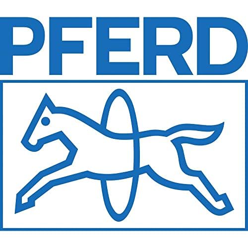 Pferd - 11015P 11216308 Flat Hand File with Handle, American Pattern, Double Cut, Rectangular, Fine, 12" Length, 1-5/32" Width, 9/32" Thickness