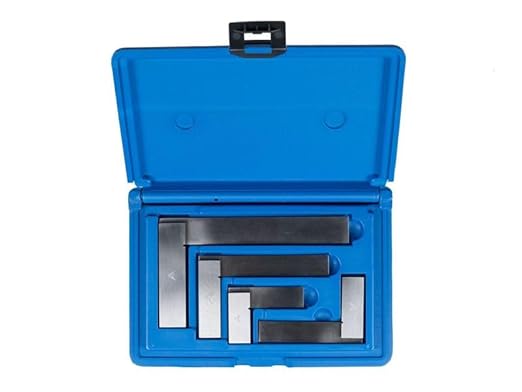 PEC Tools Machinist Square Precision Engineer Wide Seat Square 90 Right Angle Ground Hardened Steel Angle Ruler 3 x 2-1/2 Inch, Suitable for Woodworking and Precision Layout Work
