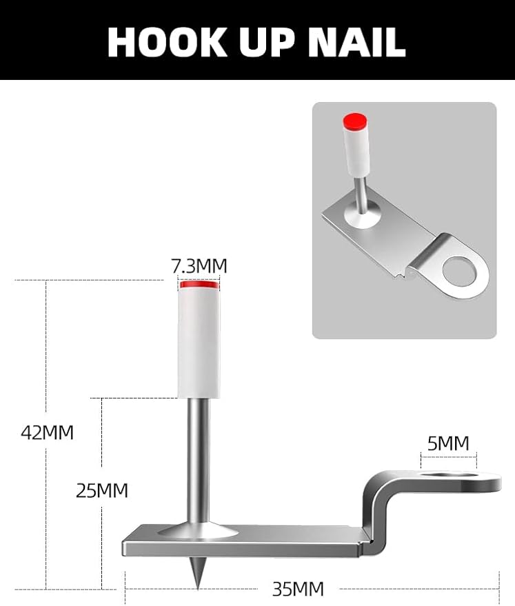 50pcsManual Steel Nails Wall Fastening Cable ducts Fixed Slotting Device Nail Gun Parts kit (10mm)