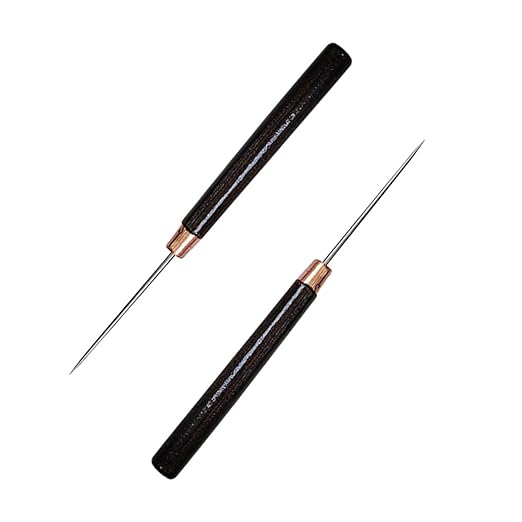 2 Pcs Awl Tool, Leather Awl Punch Tool, Scratch Awl Tool, Wooden Handle Scratch Awl, Leather Scratch Awl, Slender Awl, Sewing Awl Leather Craft Repair Tools, Awl Repair Tool, Sewing Tailors Awl