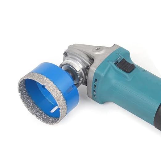 Drilax Pro Series 4 Inch Diamond Hole Saw | Angle Grinder (5/8"-11) & Drill (Adapter Incl.) | 1-3/8" Depth | Dry Drill for Dryer Vents, HVAC, Large Pipes, Core Sampling | Long Life
