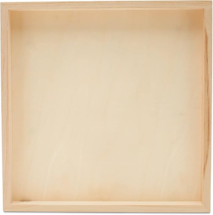 Wood Canvas Panel Cradled 10 x 10 inch, Shadow Box, & Tray Crafts, by - Image 2