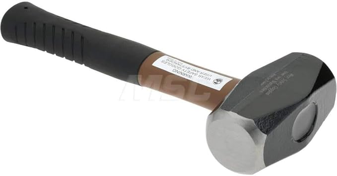 Paramount Hand Drilling Hammer: 3 lb Head, Jacketed Fiberglass Handle