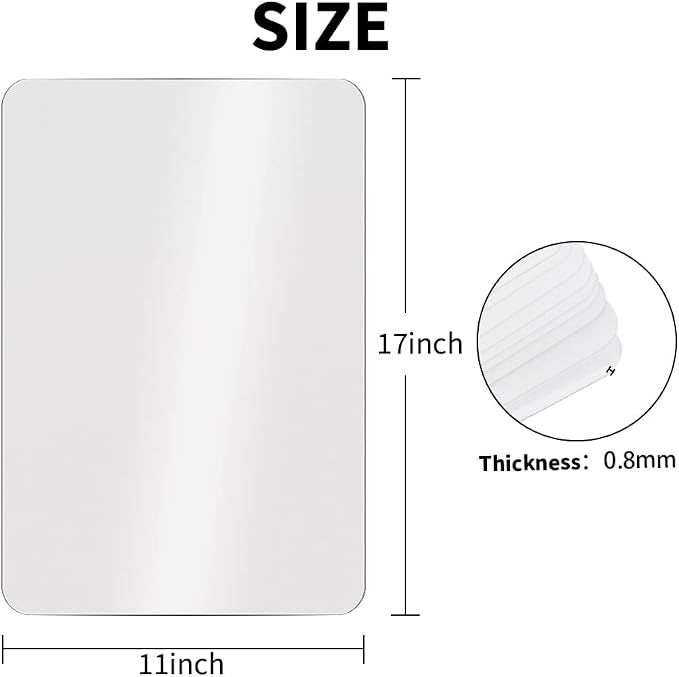 15 Pack Plastic Cutting Mats, Frosted Clear Flexible Kitchen Cutting Board - Image 2