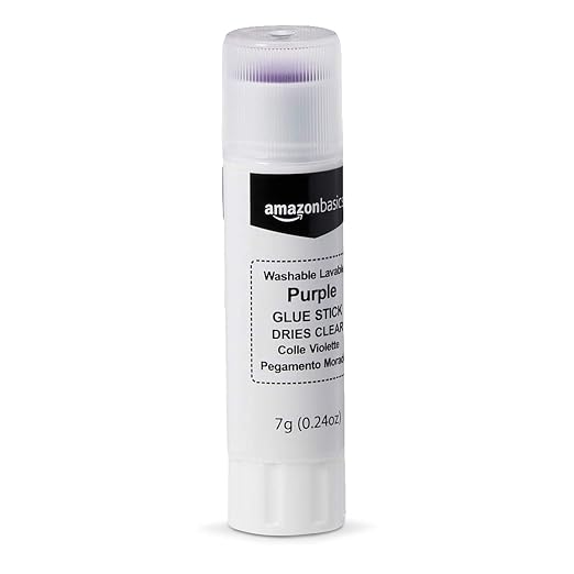Amazon Basics Disappearing Purple Washable School Glue Sticks, Dries Clear - Image 2
