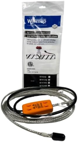 Unjacketed Self-Regulating Heater Cable Kit – 120V, Pre-Terminated Plug, for Indoor Residential Pipe Protection Only (18FT)