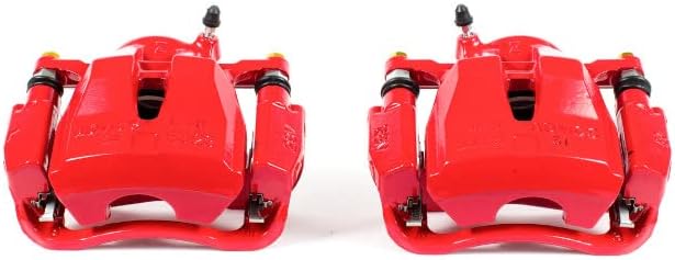Power Stop Front S3194 Pair of High-Temp Red Powder Coated Calipers For Pontiac Vibe, Scion, Scion tC, Toyota Corolla iM, Toyota Matrix, Toyota Mirai, Toyota RAV4, Toyota RAV4 [Model Specific]