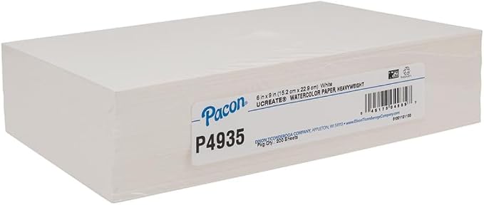 UCREATE Watercolor Paper, 90 lb., 200 Sheets/Pack, Case of 12 Packs, 2400 - Image 4