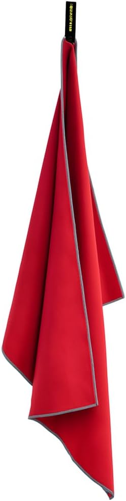 Backpacking Ultralight Quick Dry Microfiber Soft Fast Drying Hand and Face Towel Wash Cloth Camping Yoga Hiking Active Lifestyle Small (Red, Medium)