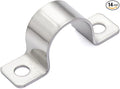 1-3/8 Inch Stainless Steel Conduit Clamps Two Hole Pipe Clamps Metal U Bracket Conduit Fixing Clips, Universal Clamp for Cylindrical Components - Fits OD 35 mm (Approx.1-3/8") | 14 Pcs