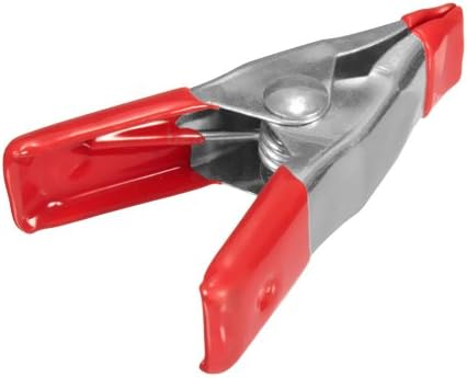 Wideskall® 2" inch Mini Metal Spring Clamps w/Red Rubber Tips Clips (Pack of 24)