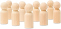 Wood Peg Dolls, 1-11/16 Inch Dad Shape Wooden Peg People, Strong Birch Wood by Woodpeckers