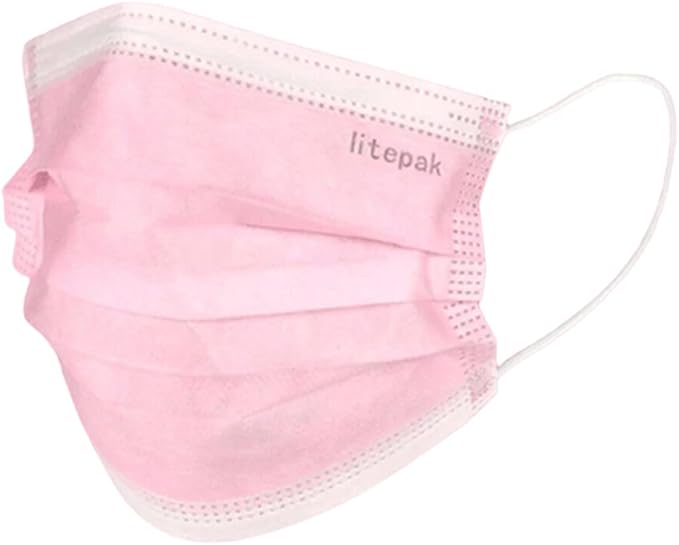 Litepak 500pcs Premium Disposable Face Mask SOFT 3ply Nose Wire