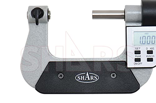 Shars 1-2"/25-50mm Electronic Screw Thread Micrometer, .00005" Resolution, 60 Degree Anvils303-2437 P]