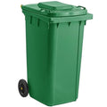 PRO&Family Wheeled Outdoor Trash Can Garbage Can Garage Trash Can for Restaurants/Hospitals/Offices/Back of House/Warehouses/Home (Green, 50 Gallon)